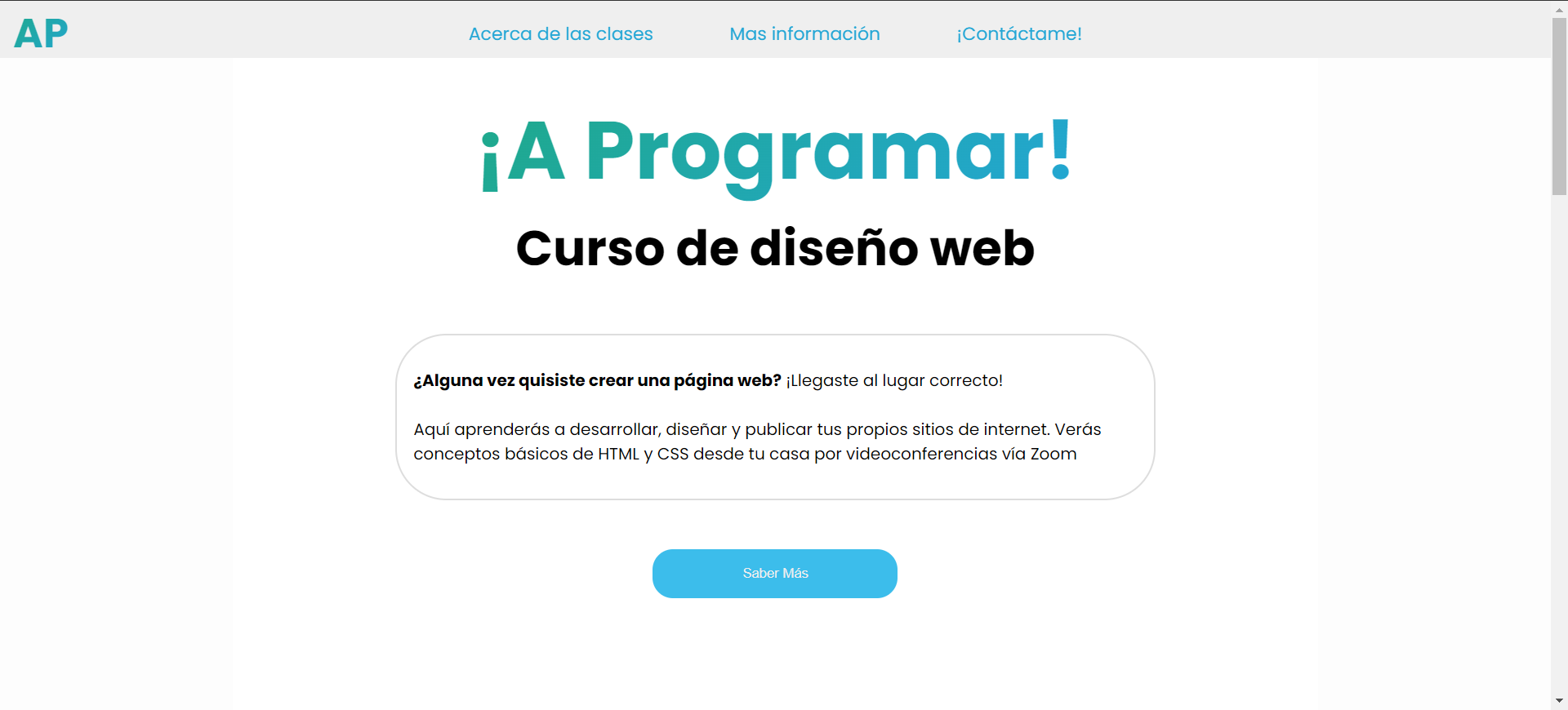 Landing-Page de mi curso de desarrollo web